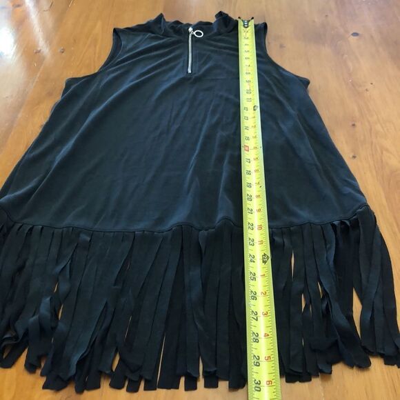 NWT Naked Zebra Black Fringed Tank - Picture 8 of 10